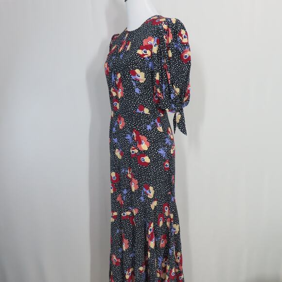 Yumi Kim Granada Puffy Sleeve Fit and Flare Sweet Darling Midi Dress Size 4 - Picture 3 of 10